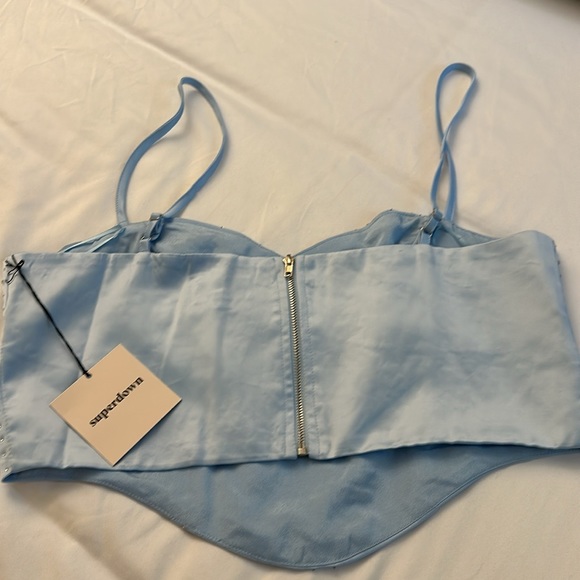 Blue corset cropped top - Picture 2 of 5